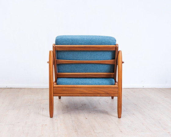 Image 1 of Fauteuil lounge Easychair en teck bleu des années 1960