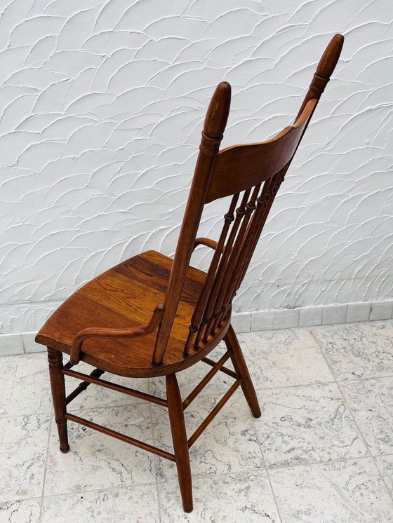Image 1 of Vintage 1960s high chair in solid wood, country chic style