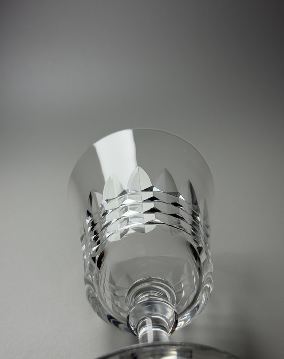 Image 1 of Val Saint Lambert “Service Esneux” set van 6 handgeslepen kristallen glazen - Art Deco
