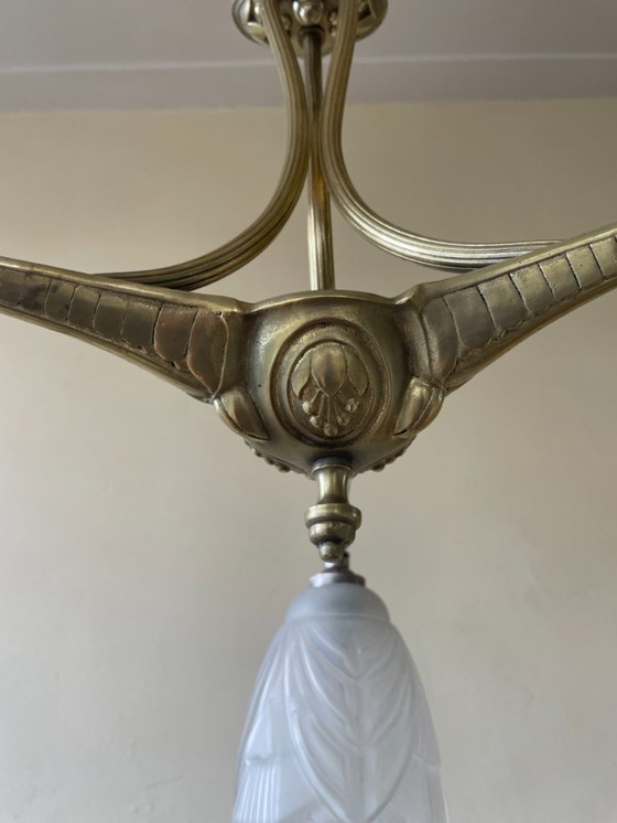 Image 1 of Lampada da soffitto Art Nouveau Lampada a sospensione francese