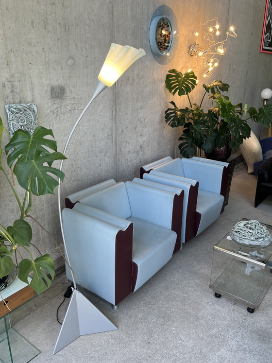 Moroso sofa, 3-seater sofa and 2 armchairs, Ross Lovegrove – Couches, Metal, Leather (photo 5 of 15)