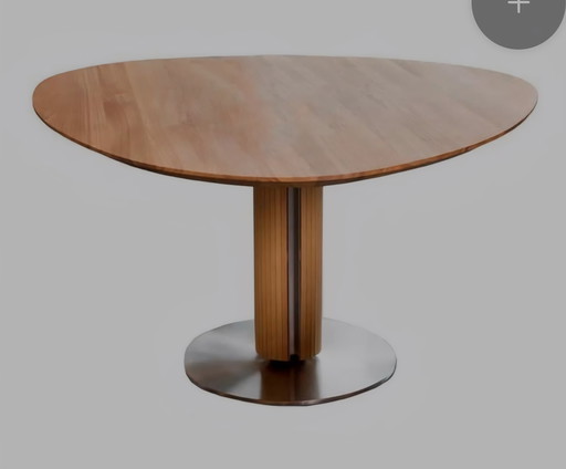 Bree's New World Table de salle à manger Steely en chêne massif