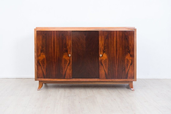 Buffet haut Art Déco en palissandre, Années 1920/1930, Buffet bas, Bois, Marron, Mid Century Modern (photo 3 sur 11)