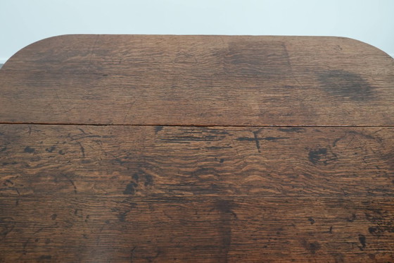 Image 1 of Antico tavolo/tavolo da pranzo inglese con le orecchie pendenti in quercia della fine del XIX secolo