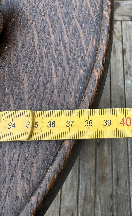 Image 1 of Bouée de pêche ancienne en bois | Chêne massif et fer forgé | XIXe siècle