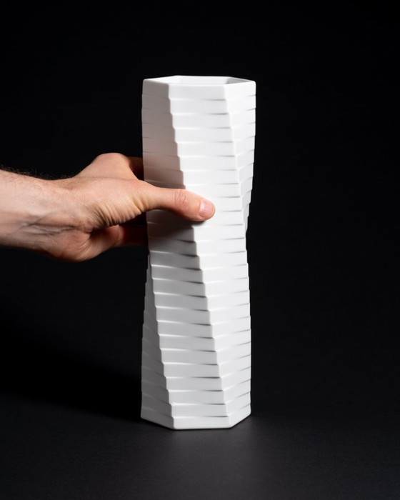 Image 1 of ROSENTHAL Studio-Line WERNER UHL Bisque Porcelain Vase Trio PISA Postmodernism