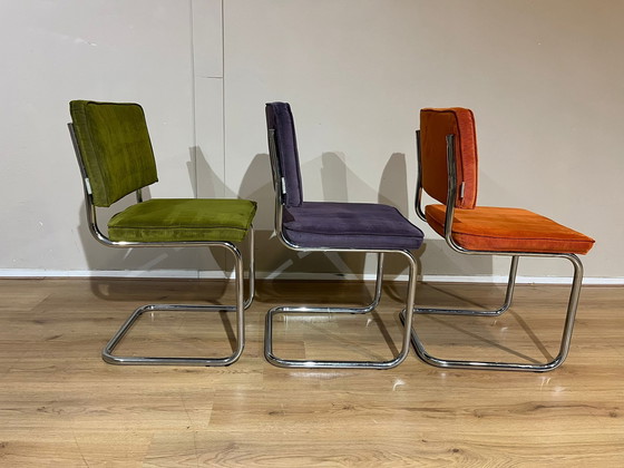 Image 1 of 3x Sedie da pranzo Zuiver Ridge Rib Kink - Design - Ottime condizioni