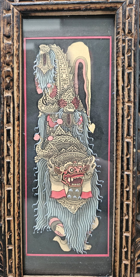 Image 1 of Vintage Balinese print in originele lijsten