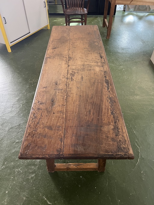 Small rustic dining table