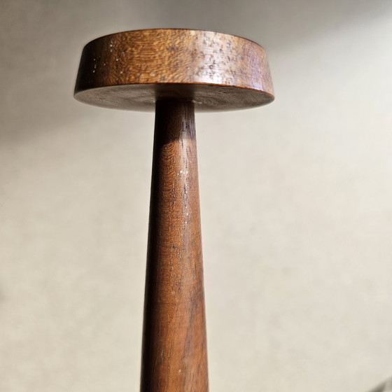 Image 1 of Candeliere in legno di teak, portacandele, stile Space Age Mid-Century Vintage, eccezionalmente raro