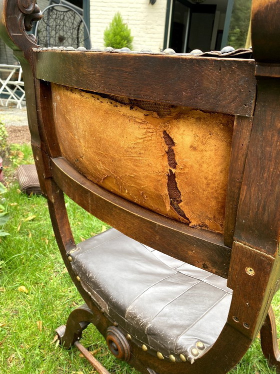 Image 1 of Dagobert ridderstoel leder 1900