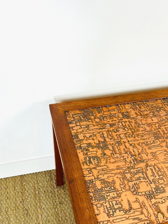 Image 1 of Mesa de centro escandinava de teca y cobre, 1960