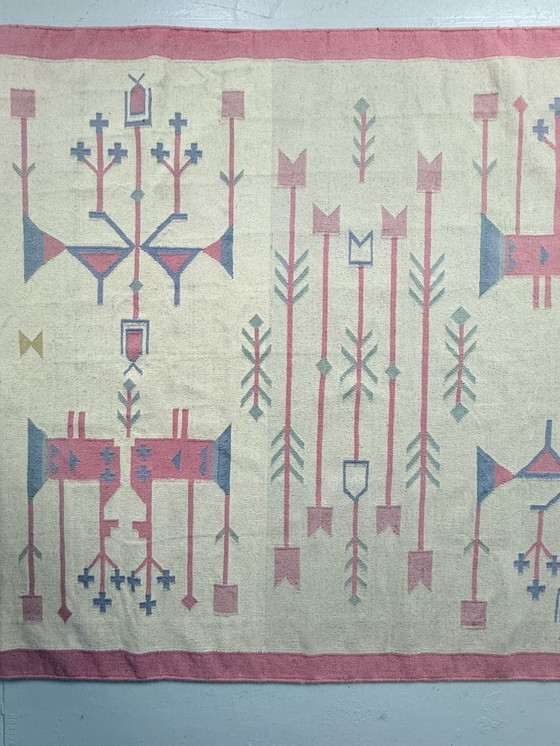 Image 1 of Tappeto Kilim vintage, lana e cotone, stile folk, Polonia, anni '70