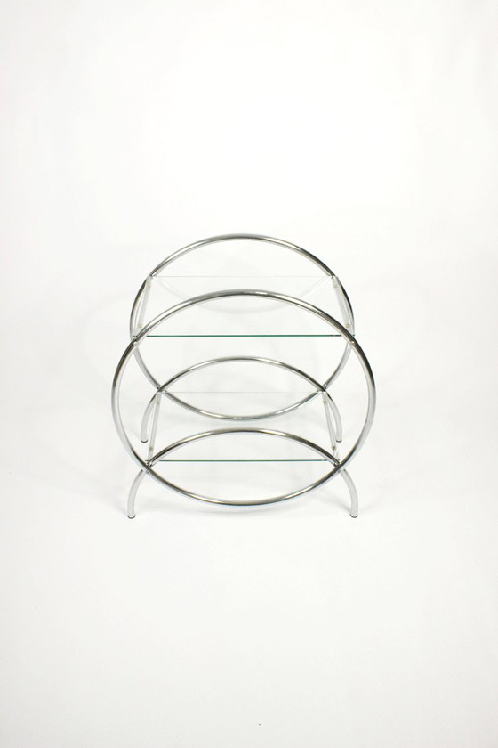 Image 1 of Vintage Chrome Tea Table Side Table