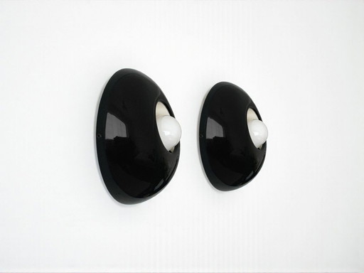 Set of 2 “Olga” Wall Lamps by Oluce, Italy, 1986 (NOS)
