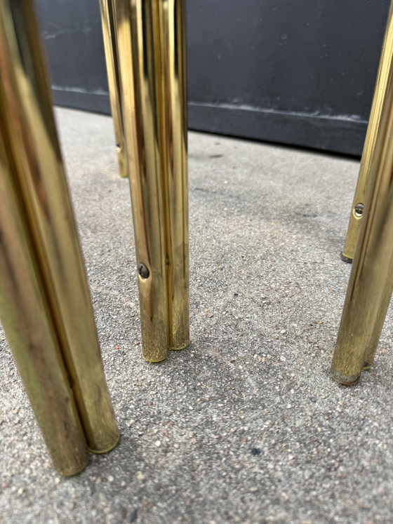 Image 1 of 1970s Gold Nesting Tables