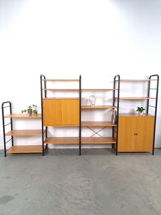 Image 1 of Ikea modular wall system Niklas with cabinets and shelves vintage