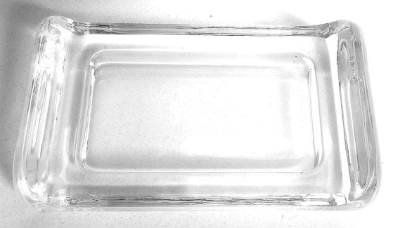 Image 1 of Bandeja de cristal para guardar ropa, década de 1960, 17,5 cm de ancho.