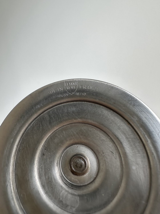 Image 1 of 6 vintage Letang & Remy inox stalen rvs champagne ijs coupes voetglazen 