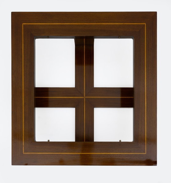 Image 1 of Mid-century Modern Maple Inlays and Walnut Coffee Table, Italy, 1970s