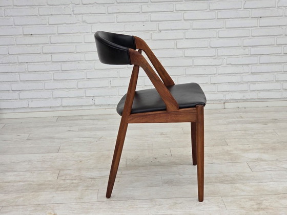 1960s, Danish Design by Kai Kristensen, Set of 4 Armchairs, Leather, Teak – Dining chairs (photo 10 of 18)