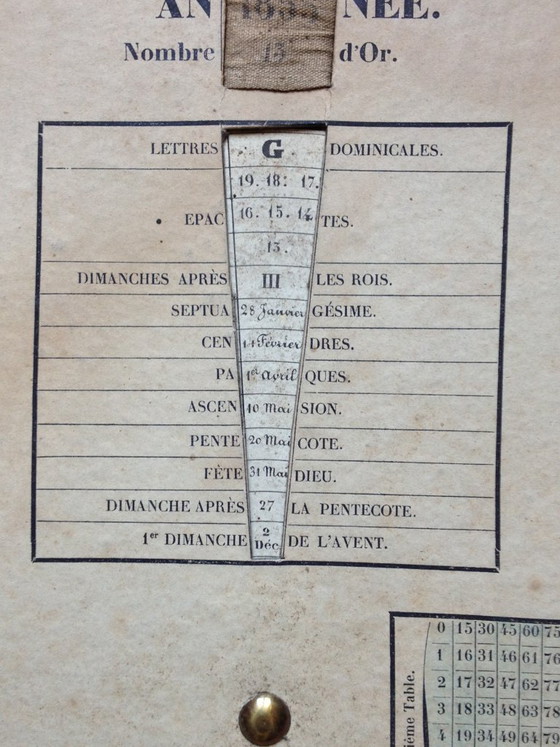 Image 1 of ewiger Kalender, Jahr 1855