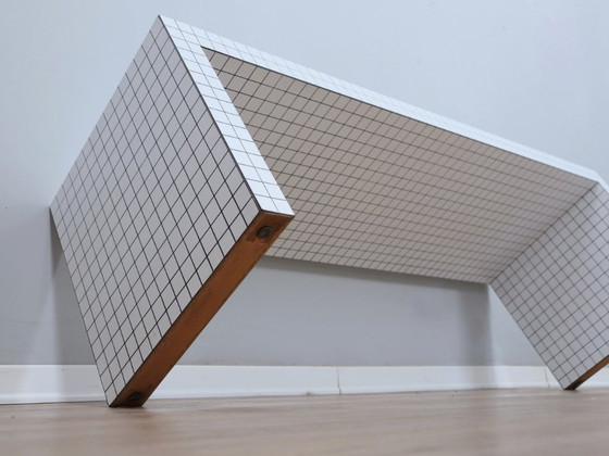 Image 1 of Quaderna-bank van Superstudio, originele productie uit de jaren 70 van Zanotta.