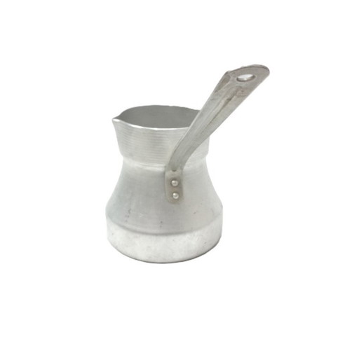 Caffettiera turca in alluminio d'epoca, inutilizzata