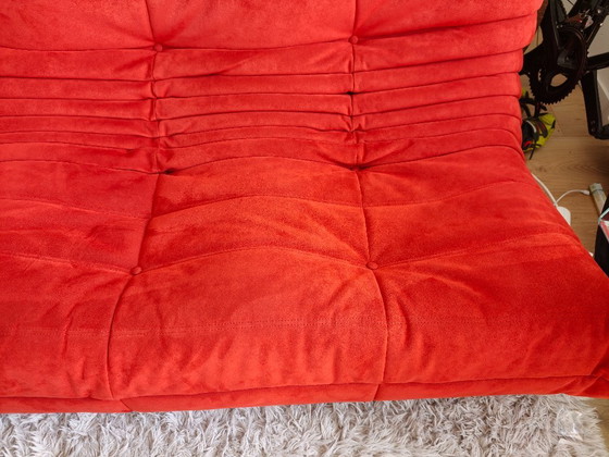 Ligne Roset Togo 3 posti. Alcantara Goya Red – Divani 3 posti, Tessile (photo 4 of 8)