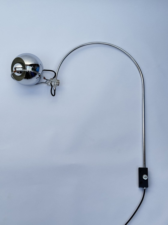 Image 1 of Vintage Chrome Wall Lamp by GEPO Amsterdam, 1970s – Eyeball Design