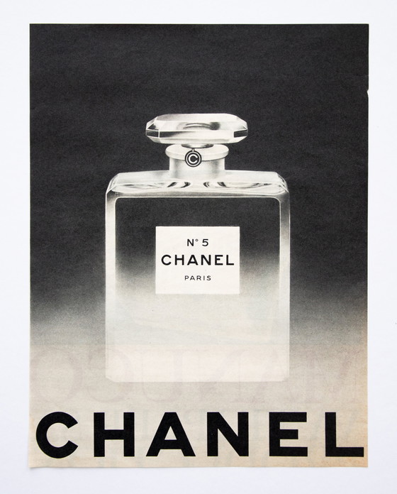 Image 1 of Manifesto pubblicitario originale Chanel n. 5 vintage del 1964 / Incorniciato / 31x23,5 cm / Ottime condizioni / Nessuna ristamp