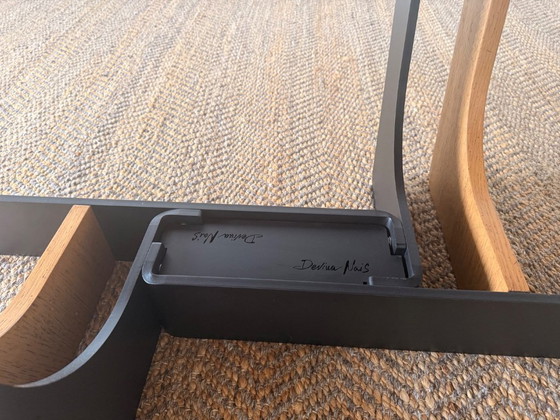 Image 1 of Designer Solid Wood and Metal Dining Table