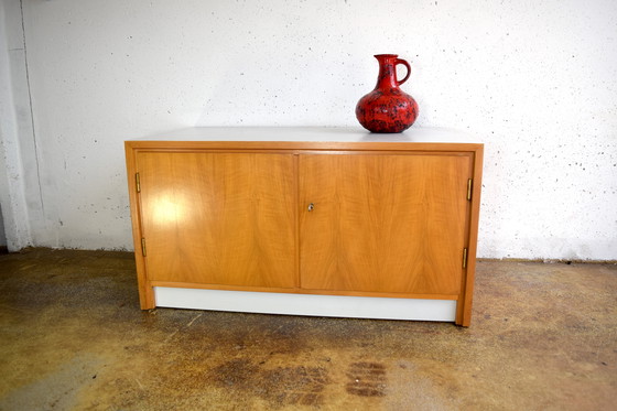 Image 1 of Vaso in ceramica vintage rosso anni '60, Germania Ovest 