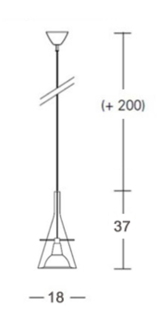 Image 1 of 2x Lampada a sospensione Flute di Fontana Arte