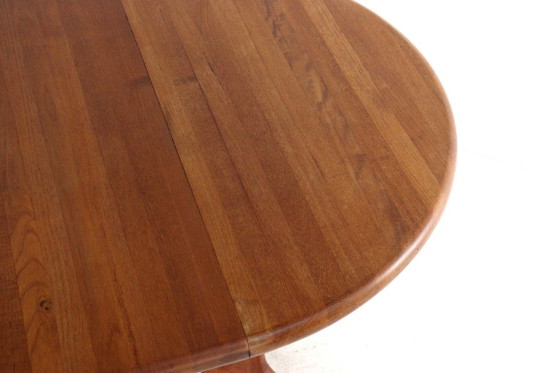 Danish Solid Teak Extendable Round Dining Table Vintage – Wood (photo 8 of 15)
