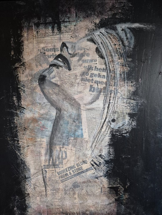 Image 1 of Retrato único pintado a mano - creación propia - 50x70 cm