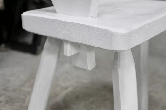 Image 1 of 2 sedie a treppiede, sedili Gouge, brutalisti