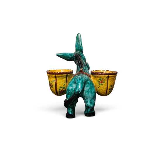Vintage Perugia ceramic donkey with baskets – Italy, circa 1950s – hand-painted – Decorative Objects (photo 6 of 9)