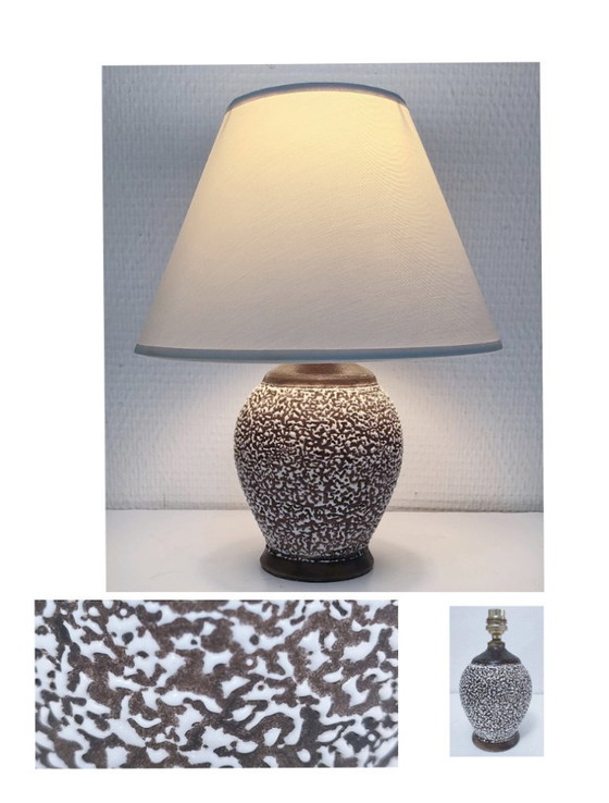 Image 1 of keramische lamp in de stijl van Louis Dage Jean Besnard, jaren 30