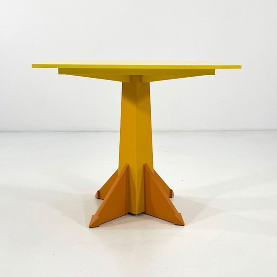 Image 1 of Yellow Dining Table Model 4310 by Anna Castelli Ferrieri for Kartell, 1980s