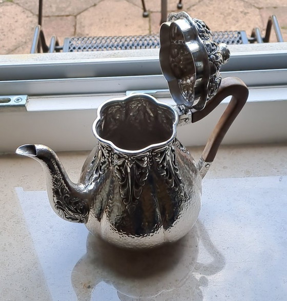Image 1 of Cafetera/moca antigua Djokja de plata (sello 900).🫖