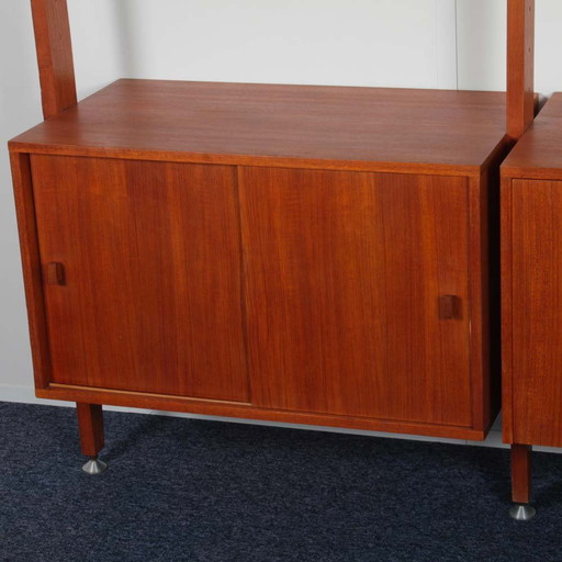Vintage wooden wall unit from the 1960s