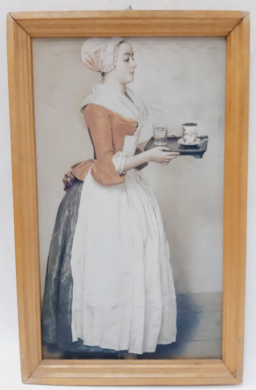 The Chocolate Girl By Jean-Etienne Liotard, Vintage Reproduction