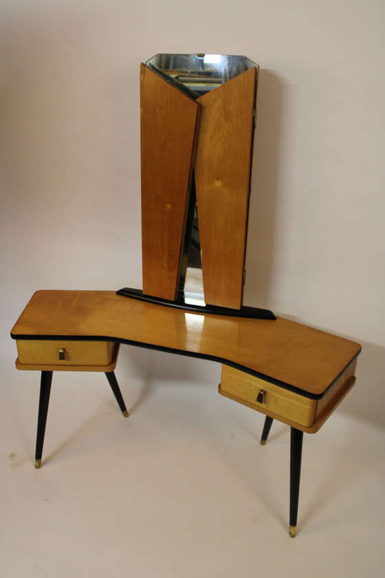 Image 1 of Vintage dressing table vanity table sixties Dutch design kaptafel 