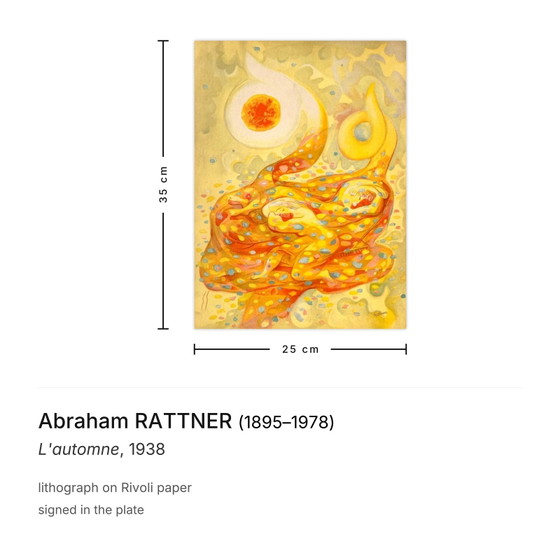 Image 1 of Abraham RATTNER L'automne litografia 1938