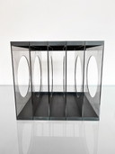 Vassoio per dischi in plexiglass in stile Space Age, vintage.