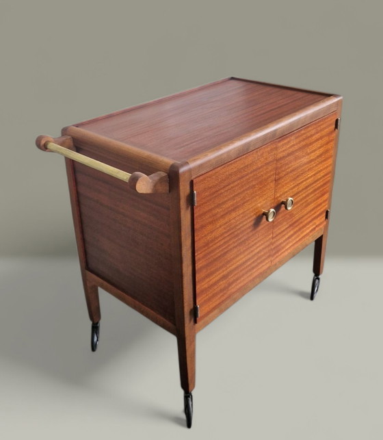 Image 1 of Desserte roulante Art Déco à plateau amovible – Ateliers Gauthier-Poinsignon Nancy, circa 1930