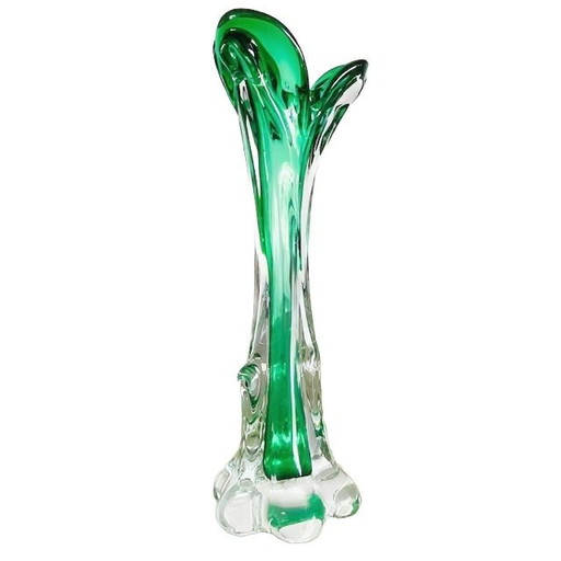 Vintage Mid-Century Murano Glass Tree Trunk Vase Green 1970s – vazen (photo 2 of 12)
