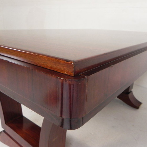 Image 1 of Art-Deco-Esstisch, Palisanderfurnier, ausziehbar auf 248 cm, 1930er Jahre