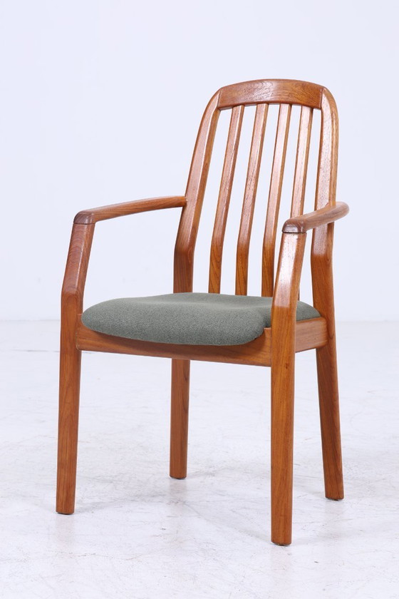 Image 1 of Sedia Dyrlund vintage in teak degli anni '60| poltrona mid-century anni '70 | sedia da cucina retrò #06-49